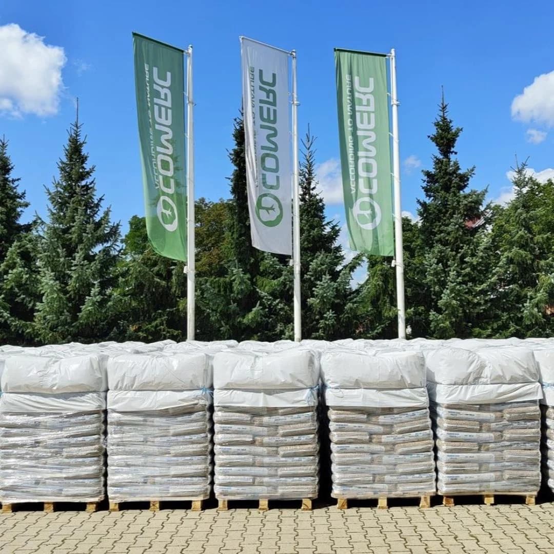 Pellet A1 ENplus 100% świerk. Poznań. Dostawa - cała Polska. Paleta 975 kg. Transport 24 t gratis — Pellet